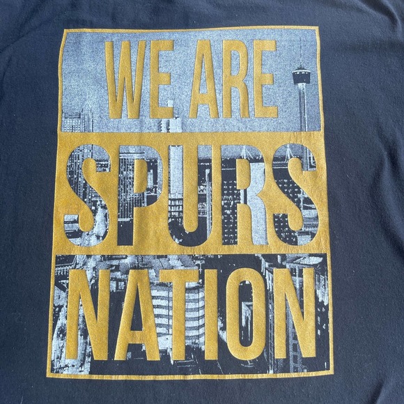 Jerzees San Antonio Spurs Shirt Adult 4XL Black Basketball Short Sleeve - Picture 3 of 9